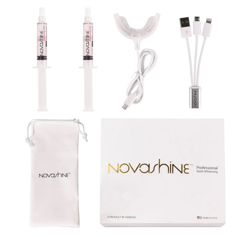 Novashine LED Whitening Kit + Sonic Toothbrush Bundle