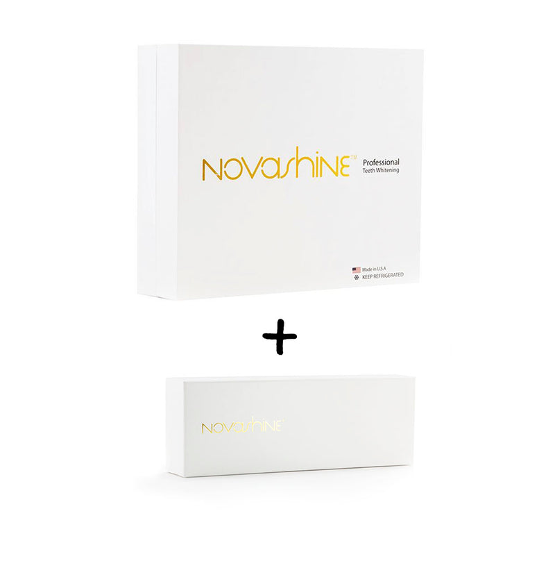 Teeth whitening 3 month supply bundle (kit + refill) Novashine